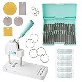 We R Memory Keepers, Jewelry Press Kit Machine, Includes 1 Jewelry Press, 34 Metal Stamps, Carrying Case, and Alignment Stickers, Make Home Made Friendship Bracelets, Necklaces, Keychains and More