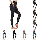 Log Into My Account Specials of The Day Clearance Prime Womens Athletic Running Workout Leggings with Pockets High Waisted Tummy Control Butt Lifting Compression Yoga Pants Black