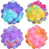 Pop Fidget Toys Its Ball Toy 4 PCS 3D Stress Balls It Pop Fidgets Pack Party Favors for Kids Toys Autism Sensory Toys Bulk Squeeze Toys Toddler Toys for Boys Adult Stress Relief Easter Basket Stuffers