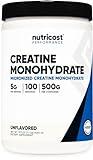 Nutricost Creatine Monohydrate Micronized Powder 500G, 5000mg Per Serv (5g) - Micronized Creatine Monohydrate, 100 Servings, 17.637 Ounes