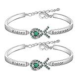 HOLLP Donor Jewelry Transplant Gift Kidney Donor Kidney Recipient Set of Necklace for Donor (kidney-bracelet)