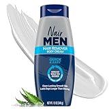 Nair Men Hair Remover Body Cream, Manscape for Smooth Skin for Days, Coarse Hair Removal, 12 oz