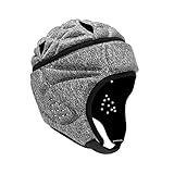 Rugby Headgear Protector Padded Protective Headguard Goalie Head Fall Protection Grey