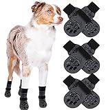 EXPAWLORER Anti-Slip Dog Socks to Prevent Licking Paws,Dog Shoes for Hot/Cold Pavement,Best Paw Protector Traction Control on Hardwood Floor,Dog Booties for Puppy Small Medium Large Senior Dogs