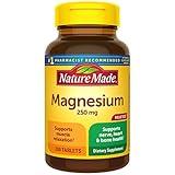 Nature Made Magnesium Oxide 250 mg, Magnesium Supplement for Muscle, Heart, Bone and Nerve Health Support, 200 Tablets, 200 Day Supply