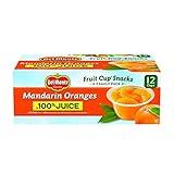 Del Monte Mandarin Orange in 100% Juice Snack Cups, 4-Ounce Cups (Pack of 12)