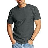 Hanes Men's Short Sleeve Beefy-T with Pocket, Charcoal Heather, XXX-Large