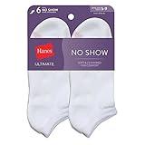 By Hanes Ultimate Women's No-Show Socks 6-Pack_White_5-9