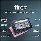 Certified Refurbished Amazon Fire 7 tablet, 7” display, 16 GB, 10 hours battery life, light and portable for entertainment at home or on-the-go, (2022 release), Black