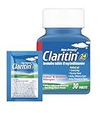 Claritin 24hr Non-Drowsy Allergy Relief, Loratadine Tablets - 30 + 1 Ct for At Home and On-The-Go Relief