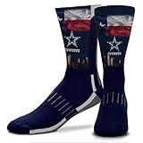 For Bare Feet NFL Youth Zoom Location Crew Socks - All Weather Performance - Enhance your Team's Athletic Footwear Collection (Dallas Cowboys - Navy, Youth One Size)