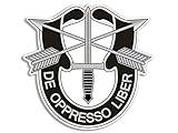 JR Studio 4x4 inch BW Army Special Forces Crest Shaped Sticker - Decal de Opresso liber us Vinyl Decal Sticker Car Waterproof Car Decal Bumper Sticker