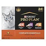 Purina Pro Plan Gravy, High Protein Wet Cat Food Variety Pack, Complete Essentials Chicken and Turkey Favorites - (Pack of 24) 3 Oz. Cans