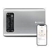 Etecktiy Smart Food Kitchen Scale with Nutritional Calculator, Free App with 19 Nutrients Tracking, Calorie, Marco, Digital weight grams and ounces for weight loss, Premium Stainless Steel, 11lb