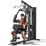 Sportsroyals Home Gym, Multifunctional Home Gym Equipment, Workout Station with 154LBS Weight Stack, Exercise Equipment for Full Body Traning with Pulley System