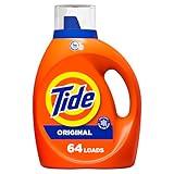 Tide Liquid Laundry Detergent Soap, Original Scent, HE Compatible, 64 Loads, 84 fl oz