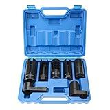 KUNTEC 7PCS Oxygen Sensor Remover Set 3/8" & 1/2" Drive Oil Pressure Sending Unit Master Sensor Socket Set