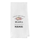 Geqtt Nana Gifts Dish Towel - Grandma Kitchen Towels, Nana Gifts from Grandkids Hand Tea Towels, Gifts for Nana, New Grandma Gift Ideas (16×24 Inches)