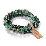 Risyfjew 3 PCS Healing Crystal Bracelets for Women 8mm Natural Stone Beaded Stretch Bracelet African Turquoise Jewelry Gifts