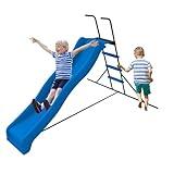 Veemuaro Freestanding Kids Slide, 86.62 Inch Outdoor Wavy Slide, Plastic Slide for Backyard, Ground Pool,Indoor & Outdoor