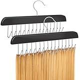 Hair Extension Holder, Hair Extension Hanger for Hanging Hair Extensions Braiding Hair Rack for Extra Wide Weft Hair Holder Hanger for Styling Air-Drying Coloring for Barber Shop/Home, Black,2 Pack