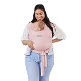 Moby x Petunia Pickle Bottom Easy-Wrap Carrier | Baby Carrier and Wrap in One for Mothers, Fathers | Newborns, Infants, and Toddlers | Holder Can Carry Babies up to 33 lbs | Rose Quartz Eyelet