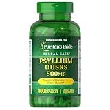 Puritan's Pride Psyllium Husks 500 Mg, Supports Digestive and Colon Health, 400 ct