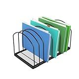 Simple Trending 9 Section Metal File Sorter Organizer for Desk Home Office, Black