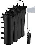 120LBS Extra Large Heavy Duty Canopy Weights Sand Bags for Ez Pop Up Canopy Tent Gazebo Outdoor Instant Sun Shelter Patio Umbrella, Upgraded 5 Full-Sized Velcro and 2 Nylon Handles, 4Pack