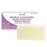 Naturasil 10% Sulfur Lavender Soap Bar Natural Skin Treatment for Acne, Bug Bites, Warts Treatment, Viral Bumps, Nodes & Itching | for Kids & Adults |113 grams