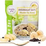 Molly & You Banana Chocolate Chip Overnight Oats (Pack of 6) - Healthy Natural Source Of Protein Oatmeal Breakfast, A Vegan Friendly, High Source of Fiber, Healthy Breakfast Option - Non- GMO, Gluten-Free