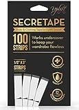 Uplift Secret Fashion Clothing Tape Double Sided - Clear Tape for Clothes, Body, and All Skin Shades (100 Strips)