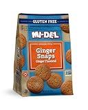 Mi-Del Ginger Snap Cookies Flavor - Non GMO Certified, 0g Trans Fat Gluten Free Cookies Snacks (Pack of 1)