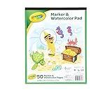 Crayola Marker & Watercolor Pad, 50 Blank Coloring Pages, Painting Paper, Art Supplies for Kids, Gifts