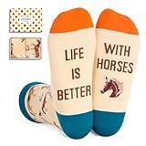 Zmart Funny Horse Gifts For Women Unique, Horse Socks For Women Girls Equestrian Socks Men Horse Riding Socks