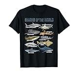 Sharks Animals of the World Marine Biology Fish Shark Lovers T-Shirt