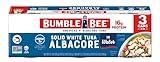 Bumble Bee Solid White Albacore Tuna in Water, 3 oz Can (Pack of 3) - Wild Caught Tuna - 16g Protein per Serving, High in Omega-3s - Non-GMO Project Verified, Gluten Free, Kosher