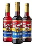 Torani Syrup Berry Lovers Raspberry, Strawberry and Blackberry (3 pack)