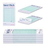 Methdic Guest Checks Server Note Pads 250 Orders Waitress Notepad for Restaurants (5 Books)