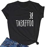 LOOKFACE Women Cute T Shirt Junior Tops Teen Girls Graphic Tees Black XX-Large