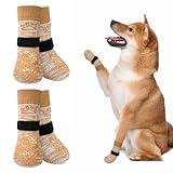 BEAUTYZOO Dog Socks to Prevent Licking Paws, Dog Shoes for Hot Pavement Small Medium Large Senior Dog Booties, Non Slip Dog Boots & Paw Protectors for Hardwood Floors Traction Control Indoor