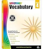 Spectrum Vocabulary Grade 4 Workbook, Ages 9 to 10, Grade 4 Vocabulary, Reading Comprehension Context Clues, Word Relationships, Sensory Language, Roots and Affixes - 160 Pages