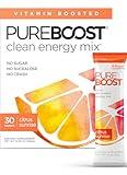 Pureboost Clean Energy Drink Mix + Immune System Support. Sugar-Free Energy with B12, Multivitamins, Antioxidants, Electrolytes (Citrus Sunrise, 30 Count)