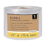 Bubble Cushioning Wrap 12 Inch x 175 Feet Perforated Every 12” Shipping Packing Moving Supplies for Packing 1 Roll