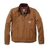 Carhartt mens Relaxed Fit Duck Blanket-lined Detroit Jacket Work Utility Outerwear, Carhartt Brown, Medium US