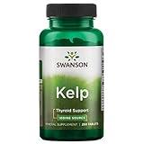 Swanson Premium Brand Kelp - Natural Iodine Source Supporting Thyroid Health - Mineral Supplement w/Iodine Source Standardized 0.4% - (250 Tablets, 225mcg Each)