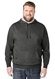 KingSize Men's Big & Tall Fleece Pullover Hoodie - 2XL, Heather Charcoal