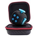 PILPOC theFube Fidget Cube - 6 Sided Fidget Toys for Adults and Kids - Fidget Cube Toy for Stress Relief & Focus - Audible/Silent Fidget Cube for Kids, with Carry Case (Midnight Sapphire)