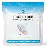 HYGIENJOY-21% Larger,No Rinse Bathing Wipes for Adults-Rinse Free Bath Sponges,Soap Infused,Dry Shower Wipes for Elderly, For Camping,Hiking,GYM, Post Surgery Must Haves, (25 pack)