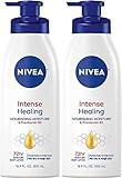 NIVEA Intense Healing Body Lotion, 72 Hour Moisture for Dry to Very Dry Skin, Body Lotion for Dry Skin, 16.9 Fl Oz Pump Bottle - Pack of 2